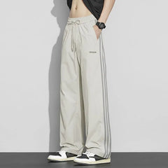HEARUJOY - Ice Silk Men's Summer Lightweight Loose Straight Trousers Quick Dry Casual Pants