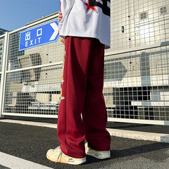 Hearujoy Men Women Sweat Pant Chinese Style Dragon Printed Trousers Jogger Drawstring Pants Streetwear Casual Sweatpant 2024 Spring
