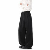 HEARUJOY - Grey Suit Pants Men Fashion Society Mens Black Dress Pants Korean Loose Casual Straight Pants Mens Office Formal Trousers M-3XL