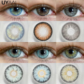 YICKYUE - NEW Color Contact Beauty Green Eyes Lens 14.5 Big Eyes Blue Colorcon Siri Pro Natual Brown Lens Cosmetic Beauty Colorcon