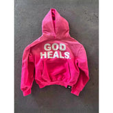 Hearujoy American Retro Y2k Autumn and Winter Oversized Hoodie Long Sleeve Lettered Hooded Sweatshirt Sweatshirts Loose and Casual Gothic