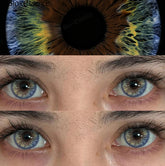 YICKYUE - 2pcs Sandy Blue Colored Contact Lenses Realistic Iris Lenses Blue Grey Contacts Colored Pupils Beauty Makeup Yearly