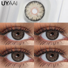 YICKYUE - Color Contact Lenses Big Eyes Black Lens Makeup Colorcon Siri Serie Fashion Natural Lens OMG Brown Lens Beauty Blue Lens