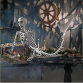 YICKYUE - Skeleton Mermaid Skeleton Portable Plastic Decoration Fish Skeleton Statue 80cm Flexible Halloween Fish Skeleton Haunted House