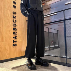 HEARUJOY - Mens Leggings Casual Drawstring Pants Business Office Personality Temperament Versatile Suit Pants Men'S Clothing Summer New