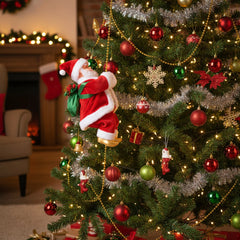YICKYUE - Climbing Beads, Climbing Rope, Santa Claus Doll, Christmas Decorations, Indoor Outdoor Hanging Decor Xmas Gift Party Supplies