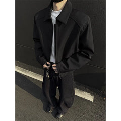 HEARUJOY - Spring Short Jacket Men Fashion Casual Black Jacket Men Streetwear Korean Loose Bomber Jacket Mens Motorcycle Jackets Coat M-3XL