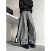 HEARUJOY - Grey Suit Pants Men Fashion Society Mens Black Dress Pants Korean Loose Casual Wide Leg Pants Mens Office Formal Trousers