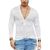 HEARUJOY - Comfy Hot Mens Top T-shirt Casual Comfortable Daily Holiday Long Sleeve Muscle Party Plain Polyester Regular Slim