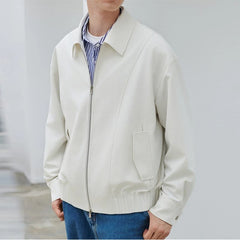 Hearujoy Men's Clothing Luxury Leisure Zipper Jacket Streetwear Solid Color Harajuku Long Sleeve Pocket Coats Korean Popular Outwear