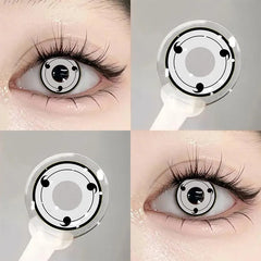 YICKYUE - 2PCS Anime Eyes Cat's Eye Cosplay Halloween Color Contact Lenses for Eyes Red Contact Lenses Yellow Pupils Fast Shipping
