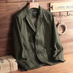 HEARUJOY - Casual Spring Autumn Jacket For Men Middle Age Relaxed Fit Blazer Leisure Suit Coat Small Formal Jacket Spring Top