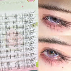 YICKYUE - 24/48/80 Clusters Glue-free False Eyelashes Easy To Rebound No Need To Remove Segmented Thin Stems for Novice DIY False Eyelashe