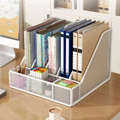YICKYUE - Metal Desk File Organizer Multi-functional Space-saving Document Management Rack Integrated Storage Multi-layer Bookshelf