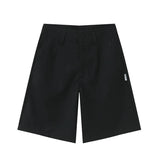 Hearujoy Simple Men's Casual Shorts Loose Zippers Solid Color Straight Wide Leg Male Trousers Summer Fashion 9C6261