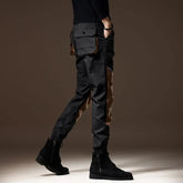 Hearujoy Fashion Cargo Pants for Men Harem Y2k Slacks Emo Multi Pocket Outdoor Baggy Hip Hop Navy Loose Street Multipockets Trousers Man