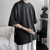 HEARUJOY - Summer Short Sleeved T-shirt Men Oversized Fashion Casual Round Neck T Shirt Men Streetwear Hip-hop Loose T Shirt Mens Top M-3XL