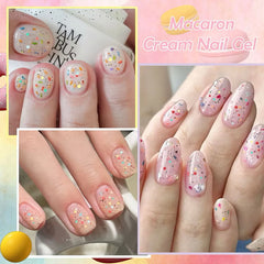 YICKYUE - 10ML Holiday Exclusive: Yogurt Box Gel Polish - Cheese & Ice Cream Sequin Christmas Nail Art