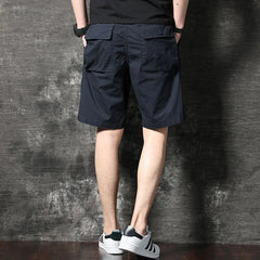 Hearujoy Solid Mens Cargo Shorts with Pockets Streetwear Jogger Strech Casual Summer Jorts Baggy Nylon Y2k Bermuda Short Pants for Men