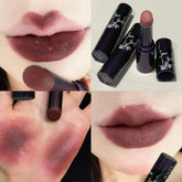 YICKYUE - 6 Colors Punk Dark Red Lip Gloss Matte Lipstick Lasting Waterproof Smoky Dark Nude Purple Durable Natural Lip Tint Korea Makeup