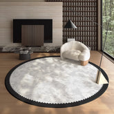 YICKYUE - French Style Rugs for Bedroom Fluffy Soft Study Rug Thick Plush Living Room Decoration Round Carpet Washable Cloakroom Floor Mat