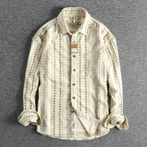 HEARUJOY - Ethnic Style Navajo Totem American Casual Shirt Men Spring Autumn New Style Vintage Loose Small Shirt Coat