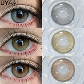 YICKYUE - NEW Color Contact Beauty Eye Color Lenses Natual Colored Pupils Black Lens Natural Contact Lens Makeup Blue Colorcon Lens