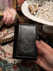 YICKYUE - Soft Black PU Leather Loose Leaf Notebook Three Folder Cover Planner Agenda Organizer Diary Portable Rings Binder 2026New