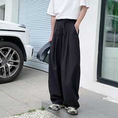 HEARUJOY - Black Suit Pants Men Oversized Fashion Social Mens Dress Pants Korean Loose Wide Leg Pants Mens Office Formal Trousers M-3XL