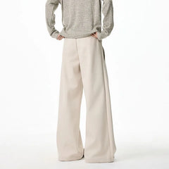 HEARUJOY - Apricot Suit Pants Men Society Mens Black Dress Pants Korean Loose Wide Leg Pants Mens Office Formal Trousers Large Size 4XL