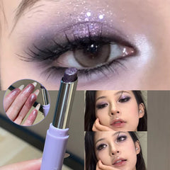 YICKYUE - Punk Pearlescent Purple Glitter Eyeshadow Stick Waterproof Lasting Shimmer Blue Eye Shadow Highlighter Pen Eyes Makeup Cosmetics