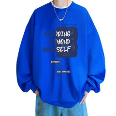 HEARUJOY - Funny Men's Oversized Hoodie White Walf Checks Hoodies for Men Fashion Letter Print 5XL Man Casual Wear Hoody Male Sweatshirt