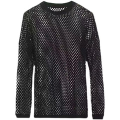 HEARUJOY - Breathable Fitness Shirt Hollow-Out T-Shirt 2XL Breathable Mesh T-shirt For Men Hollow-out Crew Neck Design Fashionable Style