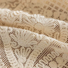 YICKYUE - French Pastoral Style Tablecloth Embroidery Cotton Minimalist Tablecloth Garden Table Decorative Cloth Picnic Cloth For Outing