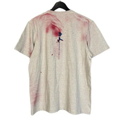 Hearujoy 2024 Summer New Men's T-shirt Abstract Hand-painted Spray Paint Rose Silhouette Basic Loose Casual Short-sleeved