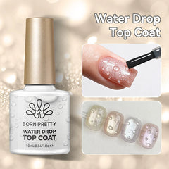 YICKYUE - 3D Nail Art Clear Gel Water Drop Top Coat 10ml Spring Summer Crystal Water Drop Design Varnish Functional Gel