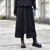HEARUJOY - Y2k Samurai Pants Hakama Button Stitching Design Casual Pants Genderless Spring Streetwear Fashion Niche Trend Pants Unisex