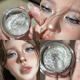 YICKYUE - Glitter Eyeshadow Long Lasting Waterproof Eyeshadow Pearlescent Shimmer Body Highlighter Makeup Palette Glitter Eyeshadow Gel