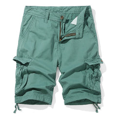 HEARUJOY - Men Loose Cropped Pants Summer Cargo Short Men Fashion Casual Shorts Mens Military Cargo Pants Cotton Male Tactical Shorts
