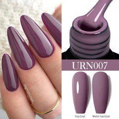 YICKYUE - 7.5ml Glitter Nude Color Nail Gel Polish Semi-permanent Varnish Soak Off Nail Art Base Top Coat UV LED Gel Manicure