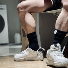 Hearujoy Socks For Men Calcetines Business Socks Crew Meias Basketball Solid Man Socks Cotton Sweat Absorption Sport Men Sock Football
