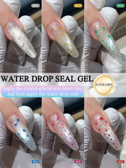 YICKYUE - 1-7pcs WS Summer Nails Ice Transparent Water Drop Sealing Gel Nail Polish Water Drop Gel Model Crystal-plated Functional Coat