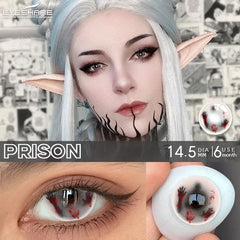 YICKYUE - Crzy Halloween Color Contact Lenses Crazy Red Anime Cosplay Contact Lenses for Role Play Party Cosmetic Holidays