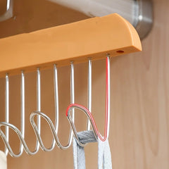 YICKYUE - 2Pcs/Multifunctional Underwear Hanger Storage Rack for Home and Dormitory, Hooked Wave-Shaped Clothes Drying Rack