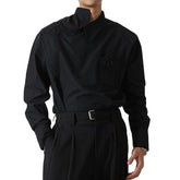 HEARUJOY - Casual Outing Casual Wear White Stand Collar Shirt Stand Collar Casual Wear Lapel Neckline Brand New Condition