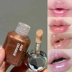 YICKYUE - Water Light Mirror Glitter Lip Gloss Pearlescent Fine Sparkling Liquid Lipstick Lasting Moisturizer Shimmer Gloss Lip Oil Makeup