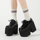 Hearujoy Super High Heel 13CM Waterproof Platform Shoes for Women 2024 Sexy Patent Leather Lolita Thick Bottom Heighten Women Shoes Pumps