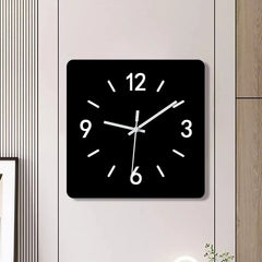 YICKYUE - Modern Simple Art Acrylic Square Wall Clock Silent Wall Clock No Ticking Living Room Bedroom Dining Room Decorative Wall Clock