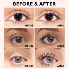 YICKYUE - 24-hour Waterproof Mascara Smudge-Proof Formula for Smooth Application Ideal for Sensitive Eyes Long-lasting for Extended Events