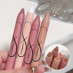 YICKYUE - Pearl Lying Silkworm Matte Glitter Eyeshadow Stick - Highlighter Eye Shadow Pen White Pearlescent Brightening Eyeliner Cosmetic